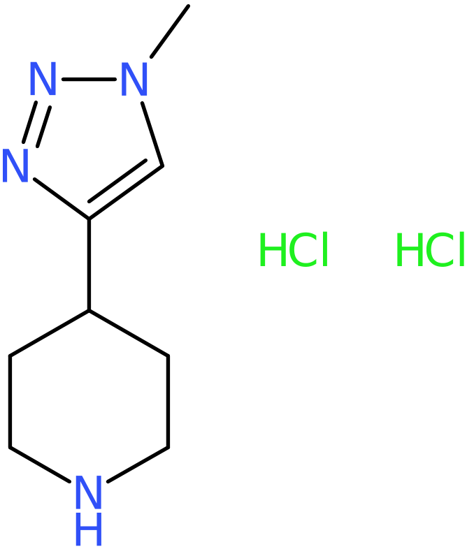 4-(1-Methyl-1H-1,2,3-triazol-4-yl)piperidine dihydrochloride, >95%, NX74100