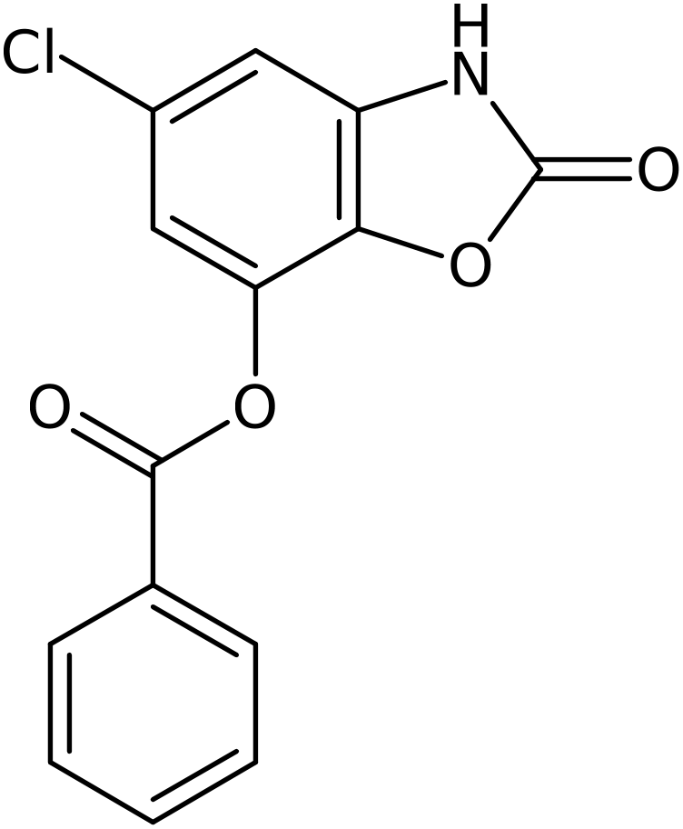 CAS: 1228182-74-8 | 5-Chloro-2,3-dihydro-2-oxo-1,3-benzoxazol-7-yl benzoate, >95%, NX18316