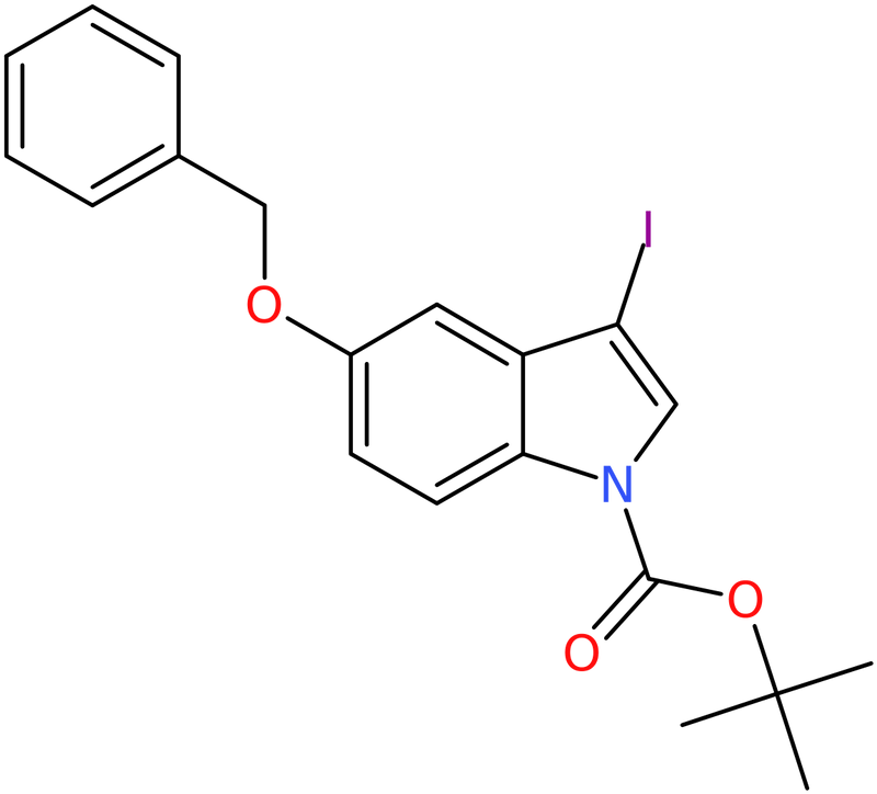 CAS: 914349-29-4 | 5-(Benzyloxy)-3-iodo-1H-indole, N-BOC protected, >95%, NX68545