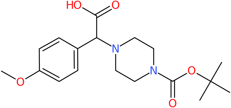 CAS: 868260-17-7 | 2-{4-[(tert-Butyl)oxycarbonyl]piperazinyl}-2-(4-methoxyphenyl)acetic acid, NX64964