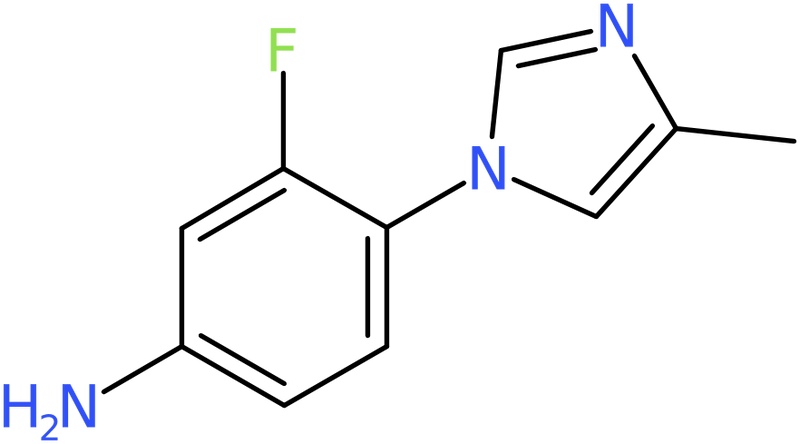 CAS: 252340-70-8 | 3-Fluoro-4-(4-methyl-1H-imidazol-1-yl)benzenamine, >95%, NX37750