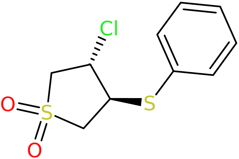 CAS: 15507-87-6 | 3-Chloro-4-(phenylthio)tetrahydro-1H-1lambda~6~-thiophene-1,1-dione, NX26239