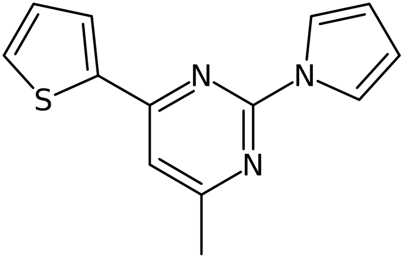 4-Methyl-2-(1H-pyrrol-1-yl)-6-thien-2-ylpyrimidine, NX73791