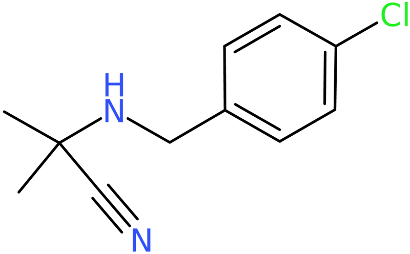 CAS: 1018265-80-9 | 2-{[(4-Chlorophenyl)methyl]amino}-2-methylpropanenitrile, >97%, NX11283