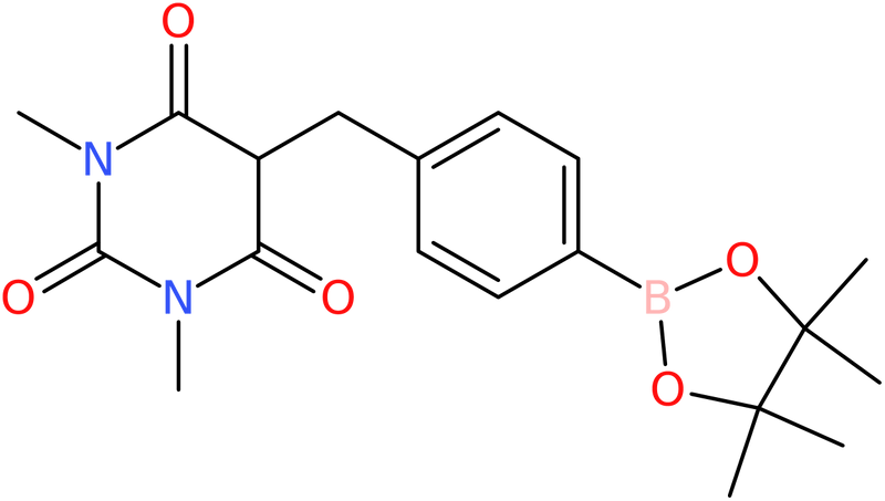 1,3-Dimethyl-5-[4-(4,4,5,5-tetramethyl-[1,3,2]dioxaborolan-2-yl)-benzyl]-pyrimidine-2,4,6-trione, NX73991