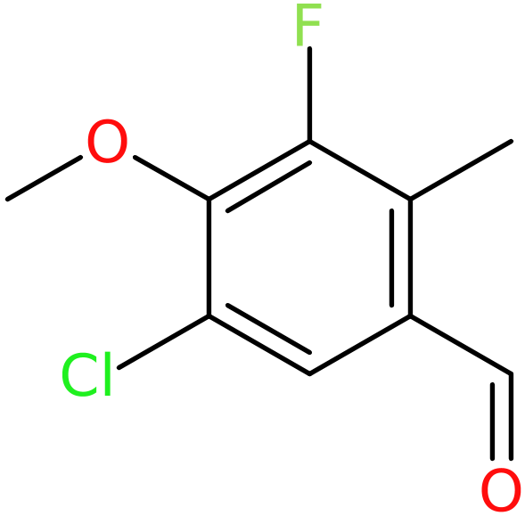CAS: 1823049-90-6 | 5-Chloro-3-fluoro-4-methoxy-2-methylbenzaldehyde, >95%, NX30572