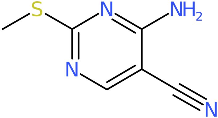 CAS: 770-30-9 | 4-Amino-5-cyano-2-(methylthio)pyrimidine, >97%, NX61336