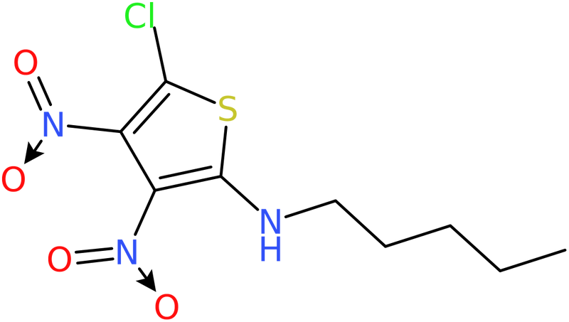 CAS: 680212-28-6 | 2-Chloro-3,4-dinitro-5-[(pent-1-yl)amino]thiophene, NX57998