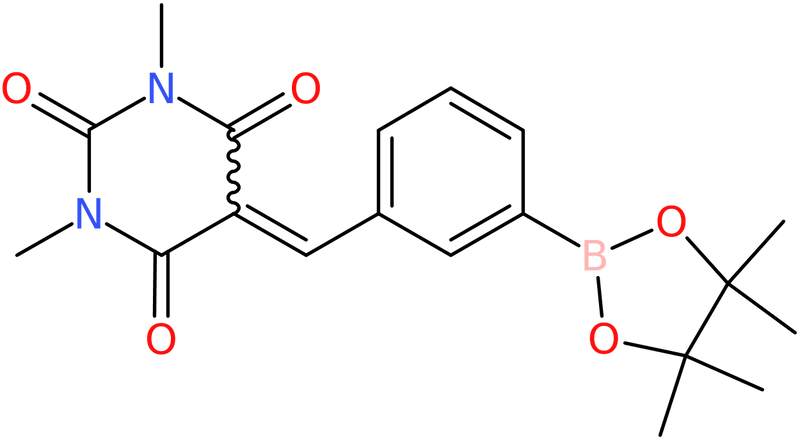 1,3-Dimethyl-5-[3-(4,4,5,5-tetramethyl-[1,3,2]dioxaborolan-2-yl)-benzylidene]-pyrimidine-2,4,6-trion, NX73996