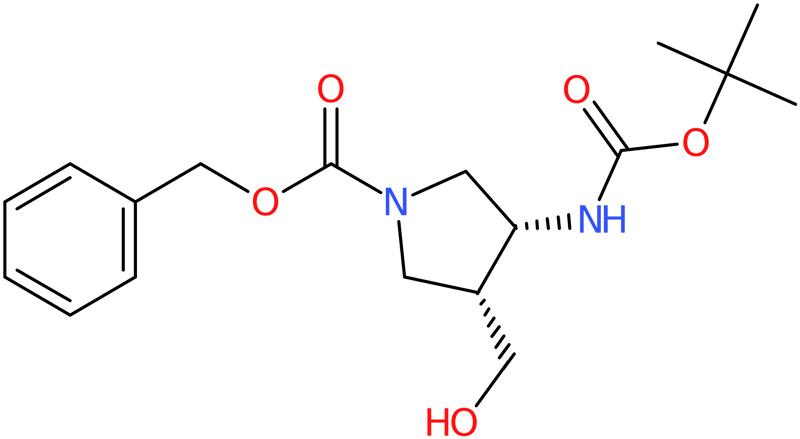 CAS: 246510-67-8 | cis-3-(Boc-amino)-1-Cbz-4-(hydroxymethyl)pyrrolidine, NX37352