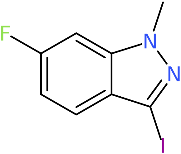 CAS: 1257535-15-1 | 6-Fluoro-3-iodo-1-methyl-1H-indazole, >95%, NX19209