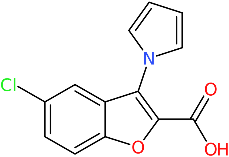 5-Chloro-3-(1H-pyrrol-1-yl)-1-benzofuran-2-carboxylic acid, NX73897