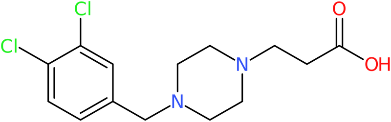 3-[4-(3,4-Dichlorobenzyl)piperazin-1-yl]propanoic acid, NX73822