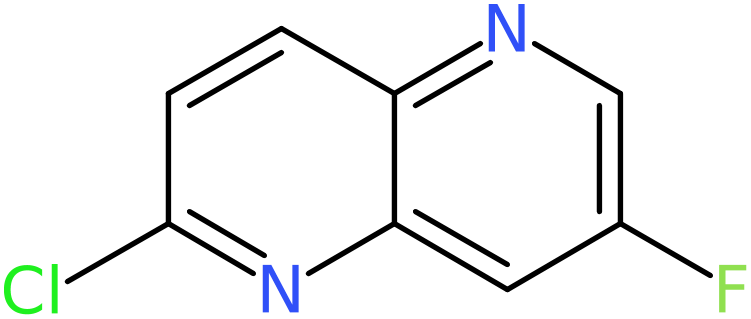 CAS: 1378470-92-8 | 2-Chloro-7-fluoro-1,5-naphthyridine, >97%, NX22764