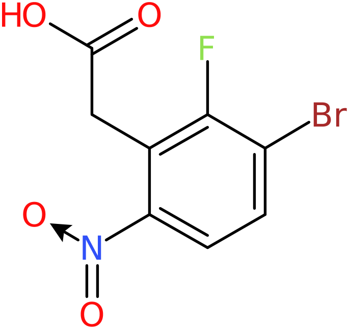 CAS: 1807155-75-4 | 3-Bromo-2-fluoro-6-nitrophenylacetic acid, >95%, NX30284