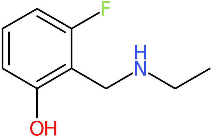 2-[(Ethylamino)methyl]-3-fluorophenol, >95%, NX74782