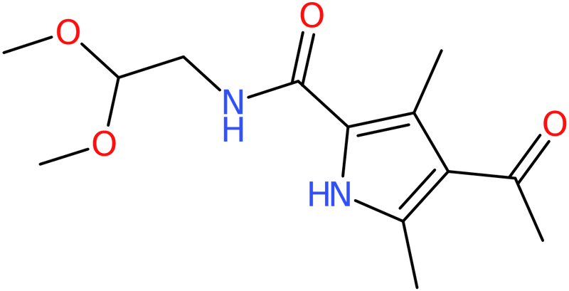 CAS: 1232794-99-8 | 4-Acetyl-N-(2,2-dimethoxyethyl)-3,5-dimethyl-1H-pyrrole-2-carboxamide, NX18419