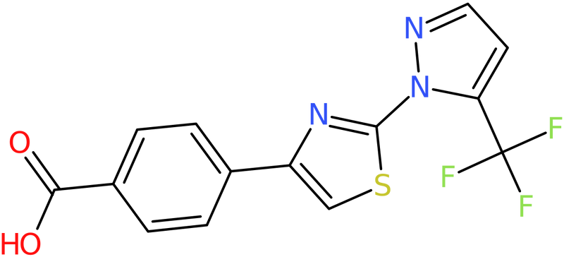 4-{2-[5-(Trifluoromethyl)-1H-pyrazol-1-yl]-1,3-thiazol-4-yl}benzoic acid, NX74490