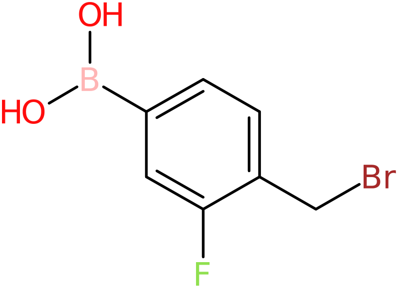 4-(Bromomethyl)-3-fluorobenzeneboronic acid, >95%, NX74691