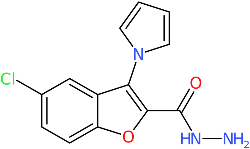 5-Chloro-3-(1H-pyrrol-1-yl)-1-benzofuran-2-carbohydrazide, NX73898
