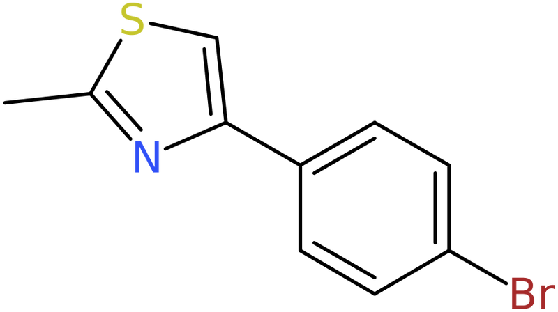 CAS: 66047-74-3 | 4-(4-Bromophenyl)-2-methyl-1,3-thiazole, >97%, NX57250