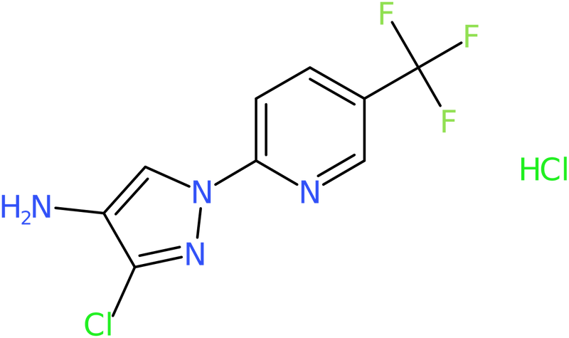 3-Chloro-1-[5-(trifluoromethyl)pyridin-2-yl]-1H-pyrazol-4-amine hydrochloride, NX74638