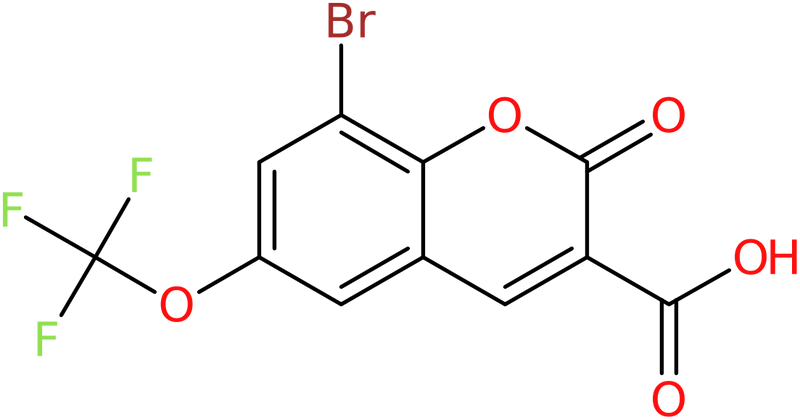 CAS: 2379918-58-6 | 8-Bromo-6-(trifluoromethoxy)-2-oxo-2H-chromene-3-carboxylic acid, NX36636