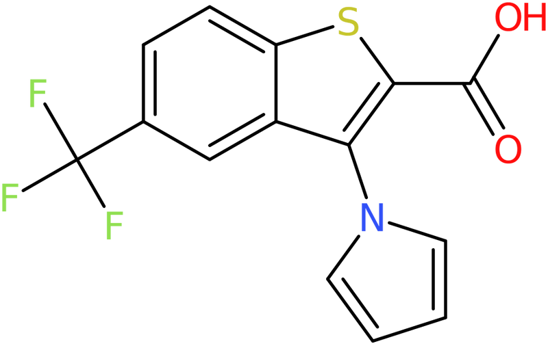 3-(1H-Pyrrol-1-yl)-5-(trifluoromethyl)-1-benzothiophene-2-carboxylic acid, NX74503
