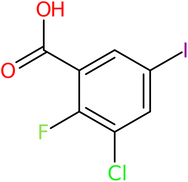 CAS: 1000162-09-3 | 3-Chloro-2-fluoro-5-iodobenzoic acid, >95%, NX10086