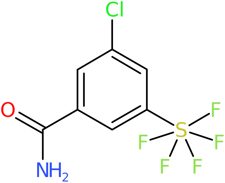 CAS: 1240257-35-5 | 3-Chloro-5-(pentafluorosulfur)benzamide, >97%, NX18647