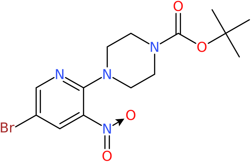 CAS: 1221792-73-9 | tert-Butyl 4-(5-bromo-3-nitro-2-pyridinyl)tetrahydro-1(2H)-pyrazinecarboxylate, NX18052