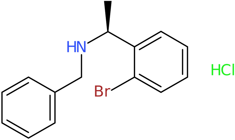 (1S)-N-Benzyl-1-(2-bromophenyl)ethanamine hydrochloride, NX74179