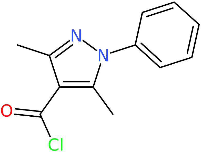 CAS: 61226-20-8 | 3,5-Dimethyl-1-phenyl-1H-pyrazole-4-carbonyl chloride, >97%, NX55004