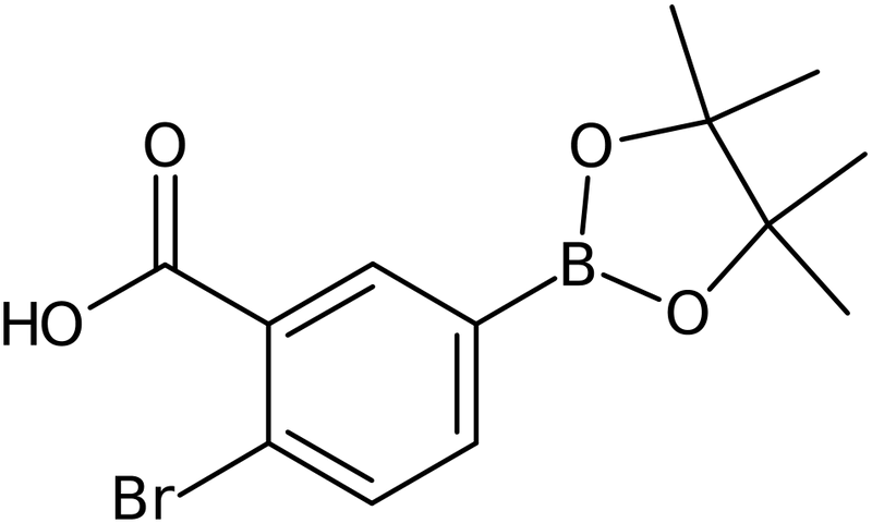 2-Bromo-5-(4,4,5,5-tetramethyl-1,3,2-dioxaborolan-2-yl)benzoic acid, >97%, NX74310