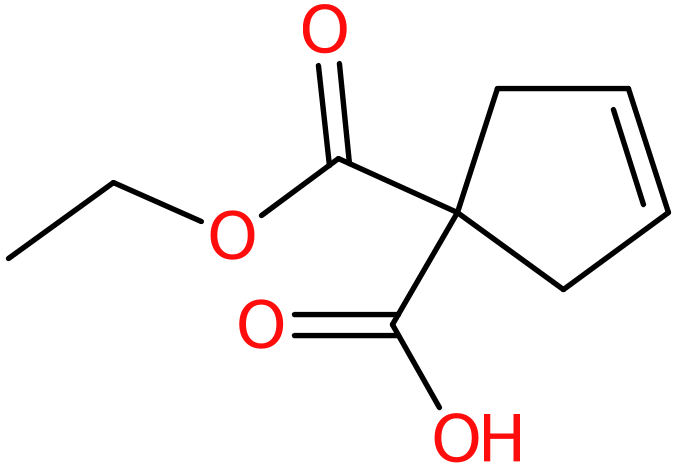 CAS: 76910-08-2 | 1-(Ethoxycarbonyl)-3-cyclopentene-1-carboxylic acid, >95%, NX61274