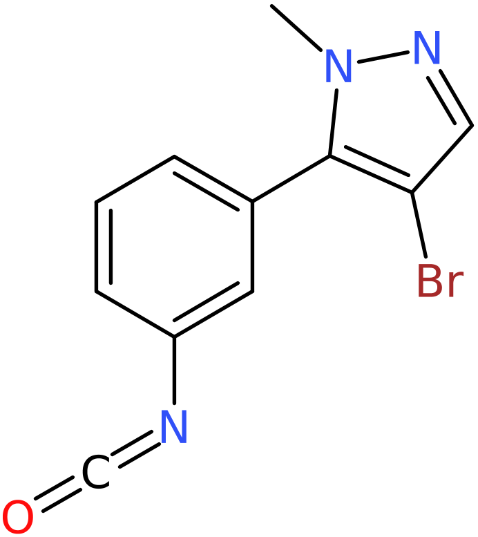 CAS: 1206969-04-1 | 4-Bromo-5-(3-isocyanatophenyl)-1-methyl-1H-pyrazole, NX17033