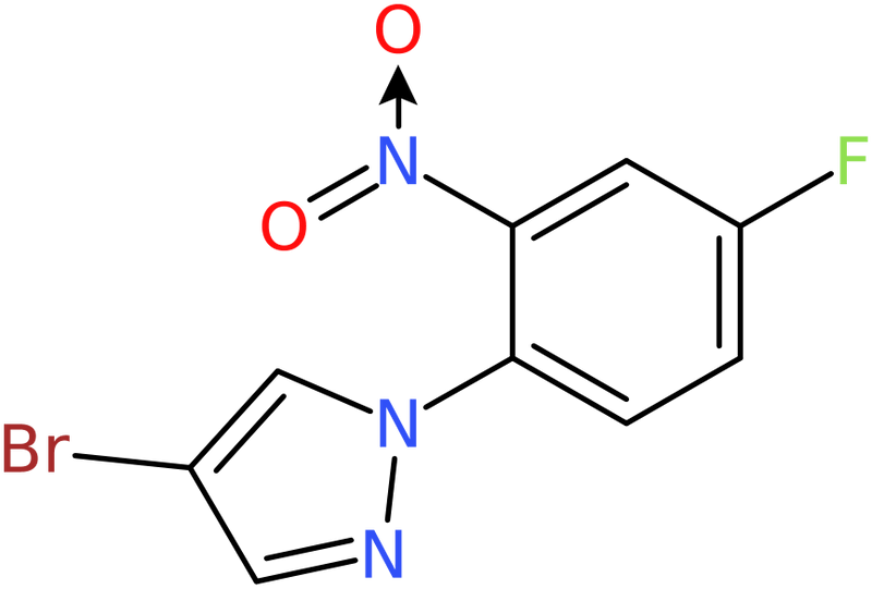 4-Bromo-1-(4-fluoro-2-nitrophenyl)-1H-pyrazole, NX74625