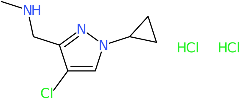 [(4-Chloro-1-cyclopropyl-1H-pyrazol-3-yl)methyl](methyl)amine dihydrochloride, >95%, NX74291
