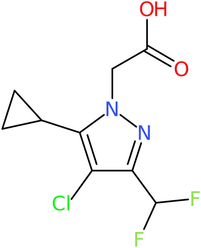 CAS: 1002032-77-0 | [4-Chloro-5-cyclopropyl-3-(difluoromethyl)-1H-pyrazol-1-yl]acetic acid, NX10315