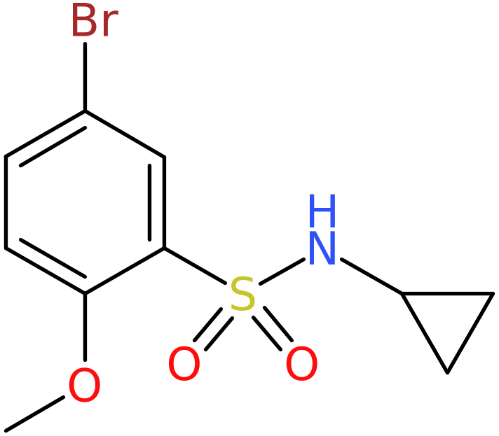 CAS: 1000339-35-4 | 5-Bromo-N-cyclopropyl-2-methoxybenzenesulphonamide, >97%, NX10099