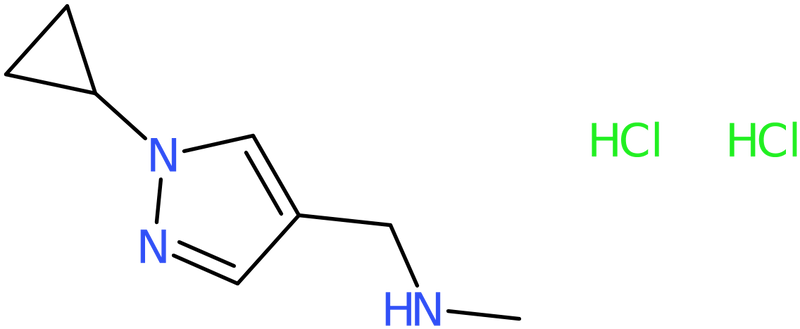 [(1-Cyclopropyl-1H-pyrazol-4-yl)methyl](methyl)amine dihydrochloride, >95%, NX74289