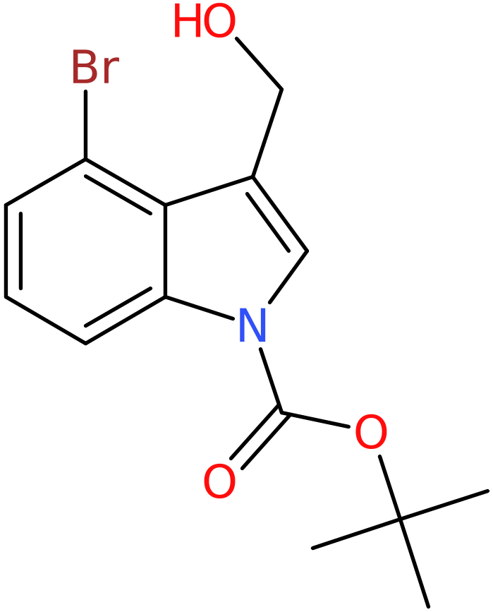 CAS: 914349-05-6 | 4-Bromo-3-(hydroxymethyl)-1H-indole, N-BOC protected, >98%, NX68532