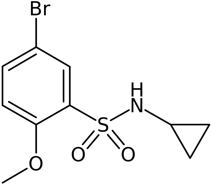 CAS: 1000339-35-4 | 5-Bromo-N-cyclopropyl-2-methoxybenzenesulphonamide, >97%, NX10099