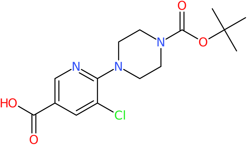 CAS: 683241-92-1 | 6-[4-(tert-Butoxycarbonyl)piperazino]-5-chloronicotinic acid, NX58138