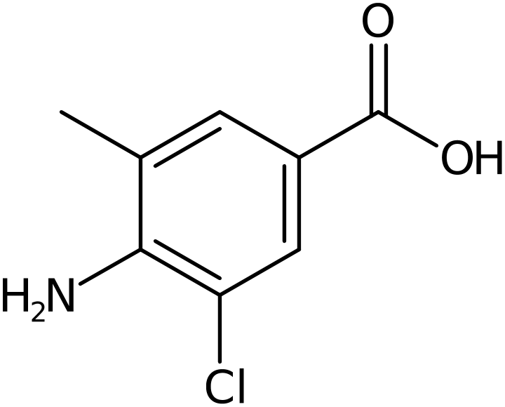 CAS: 157069-52-8 | 4-Amino-3-chloro-5-methylbenzoic acid, >95%, NX26524