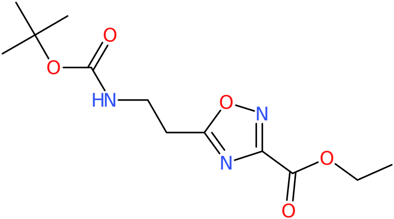 CAS: 652158-82-2 | Ethyl 5-(2-tert-butyloxycarbonylaminoethyl)-[1,2,4]oxadiazole-3-carboxylate, NX56910