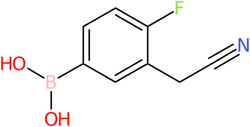 3-(Cyanomethyl)-4-fluorobenzeneboronic acid, NX74757