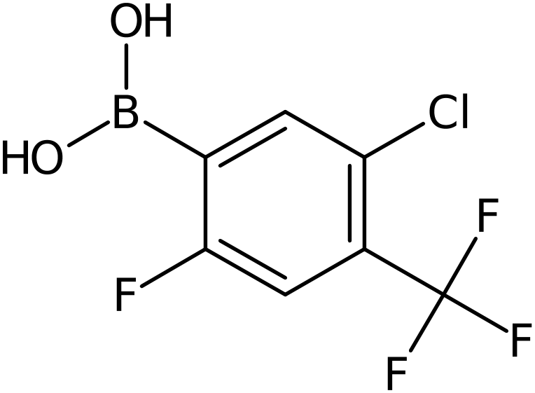 5-Chloro-2-fluoro-4-(trifluoromethyl)benzeneboronic acid, >95%, NX74686