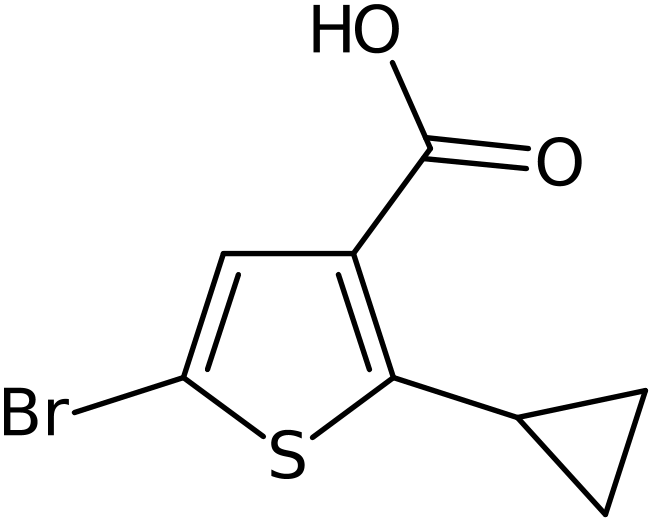 5-Bromo-2-(cyclopropyl)thiophene-3-carboxylic acid, >95%, NX74087