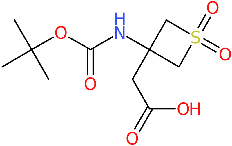 2-(3-((tert-Butoxycarbonyl)amino)-1,1-dioxidothietan-3-yl)acetic acid, NX74083